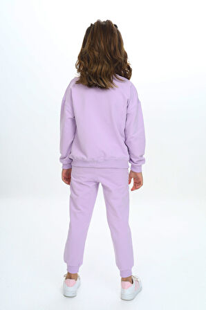 Toontoy Kız Çocuk Nakışlı Eşofman Takım