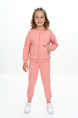 Toontoy Kız Çocuk Nakışlı Eşofman Takım