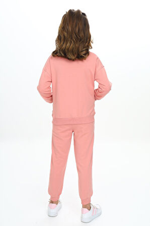 Toontoy Kız Çocuk Nakışlı Eşofman Takım