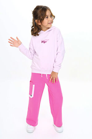 Toontoy Kız Çocuk Kapüşonlu Eşofman Takım