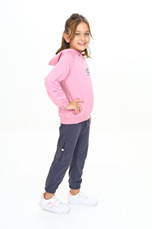 Toontoy Kız Çocuk Kapüşonlu Eşofman Takım