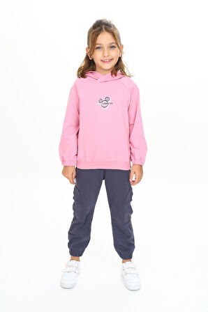 Toontoy Kız Çocuk Kapüşonlu Eşofman Takım