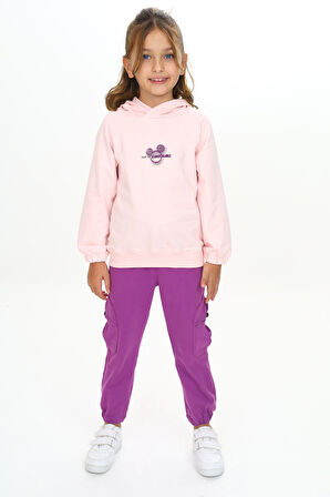 Toontoy Kız Çocuk Kapüşonlu Eşofman Takım