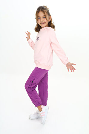 Toontoy Kız Çocuk Kapüşonlu Eşofman Takım