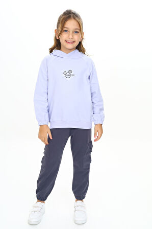 Toontoy Kız Çocuk Kapüşonlu Eşofman Takım