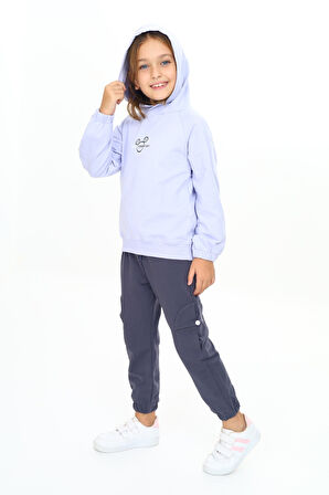 Toontoy Kız Çocuk Kapüşonlu Eşofman Takım