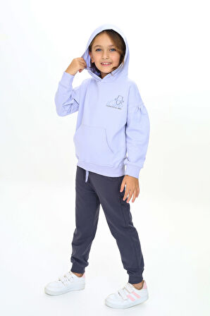 Toontoy Kız Çocuk Kapüşonlu Eşofman Takım