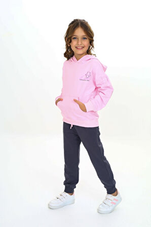 Toontoy Kız Çocuk Kapüşonlu Eşofman Takım