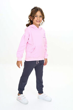 Toontoy Kız Çocuk Kapüşonlu Eşofman Takım