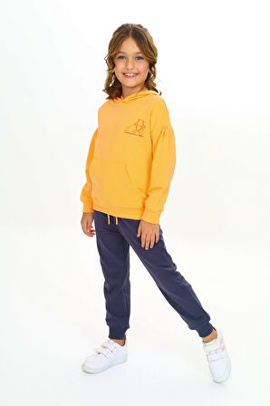 Toontoy Kız Çocuk Kapüşonlu Eşofman Takım