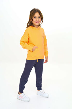 Toontoy Kız Çocuk Kapüşonlu Eşofman Takım