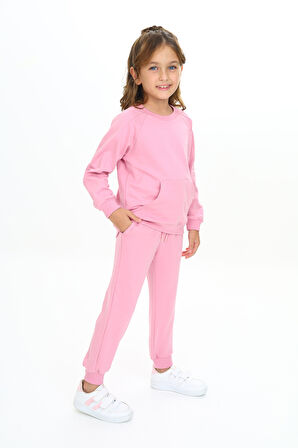 Toontoy Kız Çocuk Nakışlı Eşofman Takım