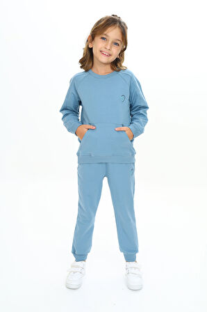 Toontoy Kız Çocuk Nakışlı Eşofman Takım