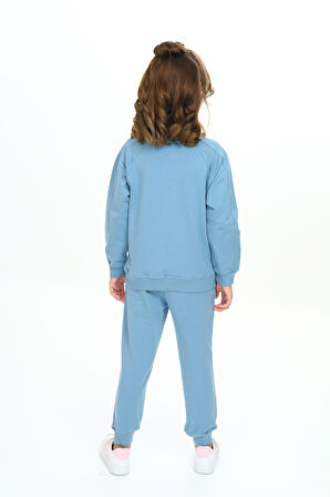 Toontoy Kız Çocuk Nakışlı Eşofman Takım