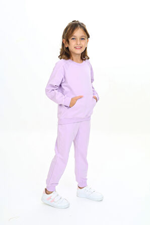 Toontoy Kız Çocuk Nakışlı Eşofman Takım