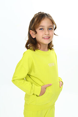 Toontoy Kız Çocuk Nakışlı Eşofman Takım