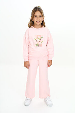 Toontoy Kız Çocuk Baskılı Eşofman Takım