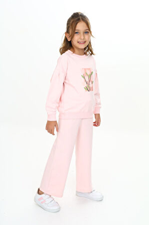 Toontoy Kız Çocuk Baskılı Eşofman Takım