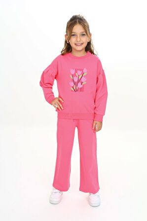 Toontoy Kız Çocuk Baskılı Eşofman Takım