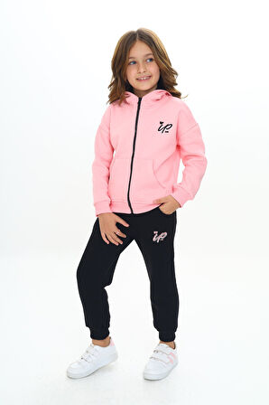 Toontoy Kız Çocuk Kapüşonlu Eşofman Takım