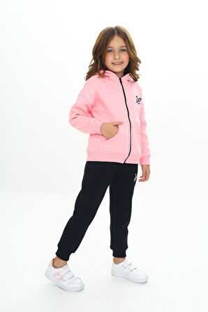 Toontoy Kız Çocuk Kapüşonlu Eşofman Takım