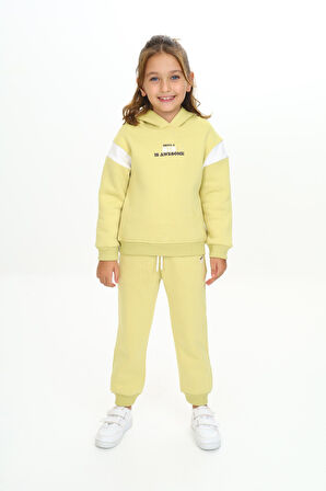 Toontoy Kız Çocuk Kapüşonlu Eşofman Takım