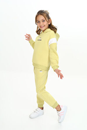 Toontoy Kız Çocuk Kapüşonlu Eşofman Takım