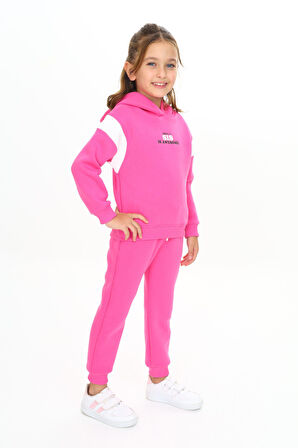 Toontoy Kız Çocuk Kapüşonlu Eşofman Takım