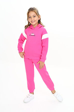 Toontoy Kız Çocuk Kapüşonlu Eşofman Takım