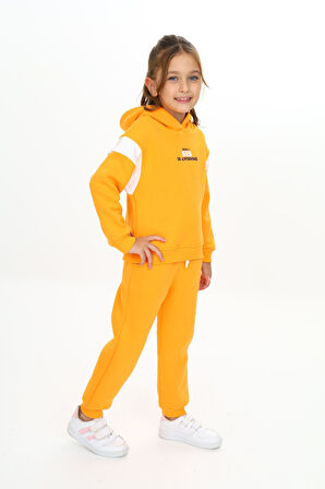 Toontoy Kız Çocuk Kapüşonlu Eşofman Takım