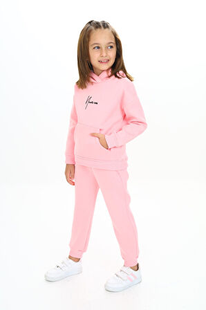 Toontoy Kız Çocuk Kapüşonlu Eşofman Takım