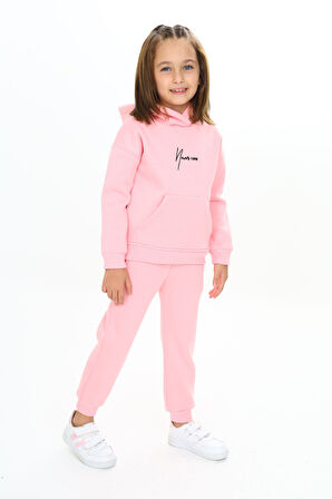 Toontoy Kız Çocuk Kapüşonlu Eşofman Takım