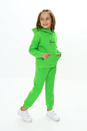 Toontoy Kız Çocuk Kapüşonlu Eşofman Takım