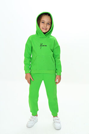 Toontoy Kız Çocuk Kapüşonlu Eşofman Takım