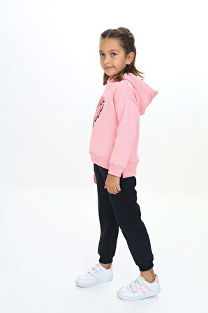 Toontoy Kız Çocuk Kapüşonlu Eşofman Takım