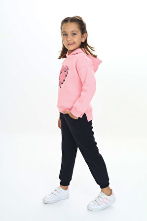 Toontoy Kız Çocuk Kapüşonlu Eşofman Takım