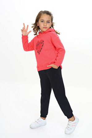 Toontoy Kız Çocuk Kapüşonlu Eşofman Takım