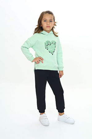 Toontoy Kız Çocuk Kapüşonlu Eşofman Takım