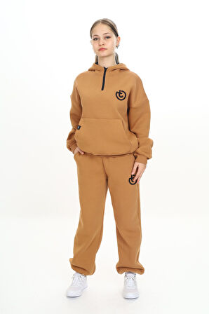 Toontoy Kız Çocuk Kapüşonlu Eşofman Takım