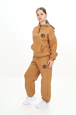 Toontoy Kız Çocuk Kapüşonlu Eşofman Takım