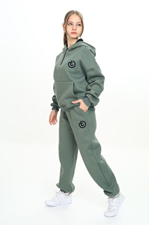 Toontoy Kız Çocuk Kapüşonlu Eşofman Takım