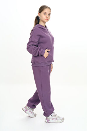 Toontoy Kız Çocuk Kapüşonlu Eşofman Takım