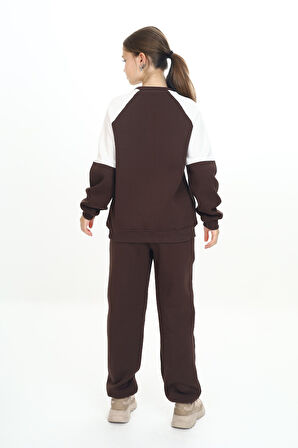 Toontoy Kız Çocuk Nakışlı Eşofman Takım