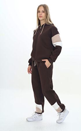 Toontoy Kız Çocuk Kapüşonlu Eşofman Takım