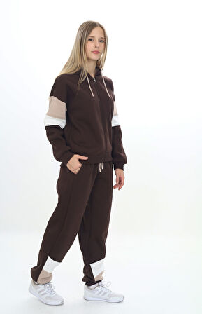 Toontoy Kız Çocuk Kapüşonlu Eşofman Takım