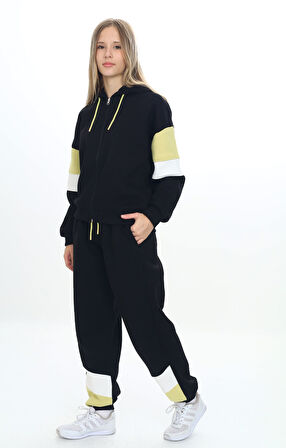 Toontoy Kız Çocuk Kapüşonlu Eşofman Takım