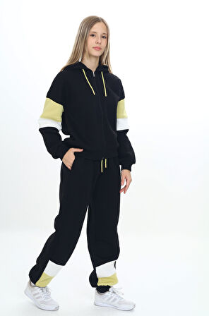 Toontoy Kız Çocuk Kapüşonlu Eşofman Takım