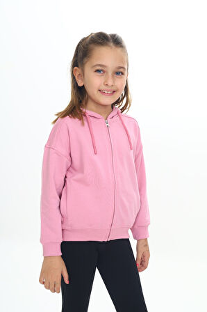 Toontoy Kız Çocuk Kapüşonlu Hırka