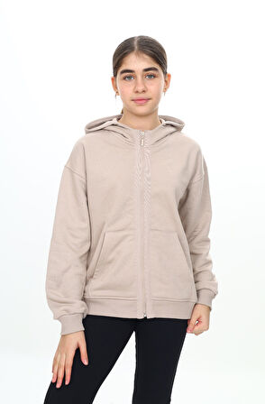 Toontoy Kız Çocuk Kapüşonlu Hırka