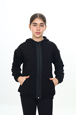 Toontoy Kız Çocuk Kapüşonlu Hırka